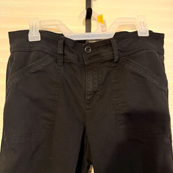 Torrid Women’s 12R Black Utility Pants Roll Cuff Snap Hem Straight Leg Gorpcore - Picture 5 of 5